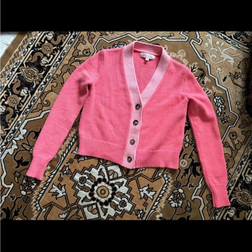 Philosophy pink cardigan